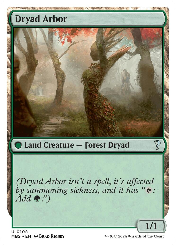 Dryad Arbor (White Border) (108) (Mystery Booster 2)