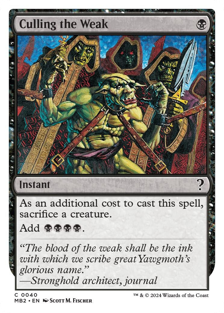 Culling the Weak (White Border) (40) (Mystery Booster 2)