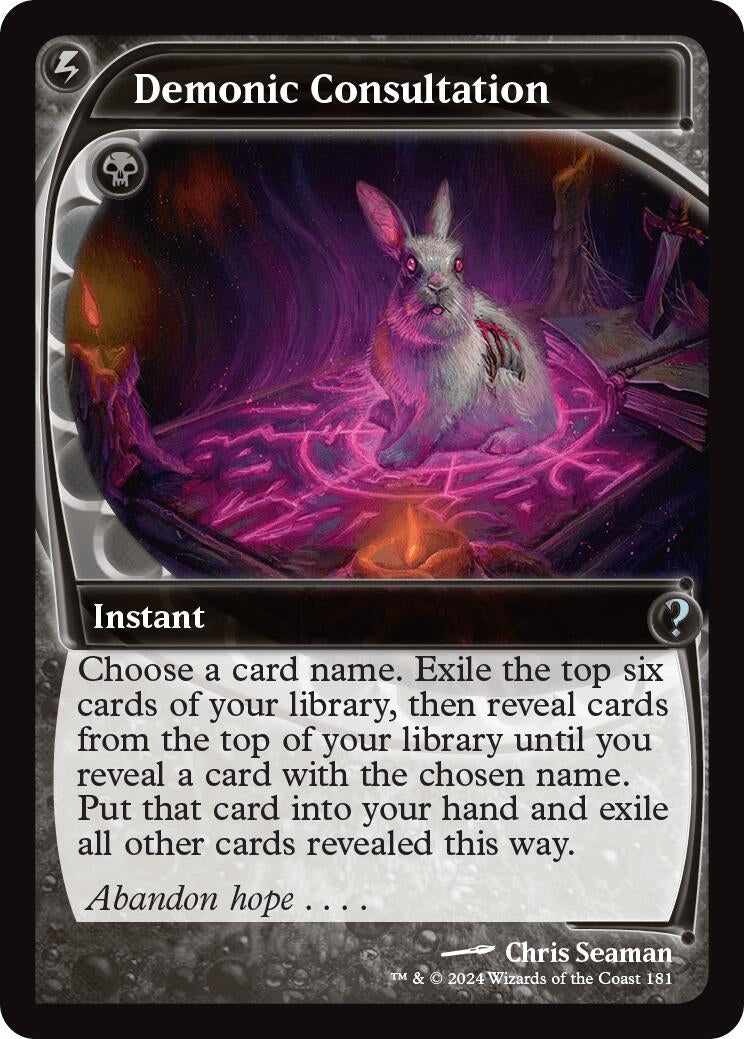 Demonic Consultation (Future Sight) (181) (Mystery Booster 2)