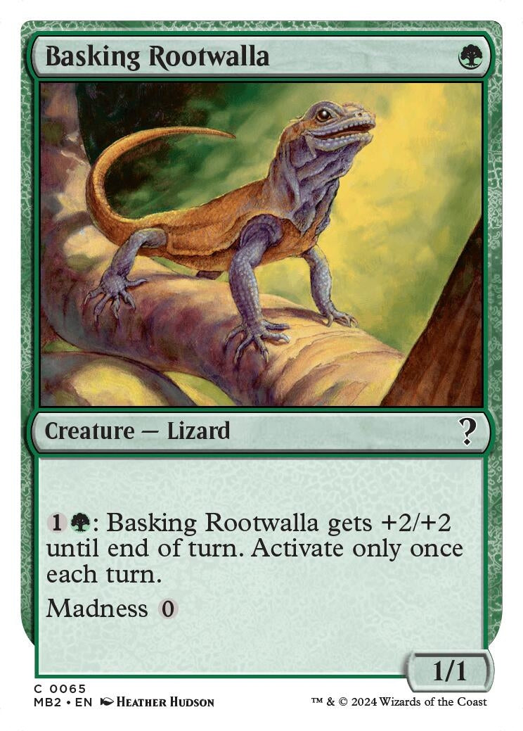 Basking Rootwalla (White Border) (65) (Mystery Booster 2)