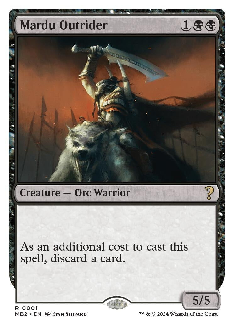 Mardu Outrider (White Border) (1) (Mystery Booster 2)