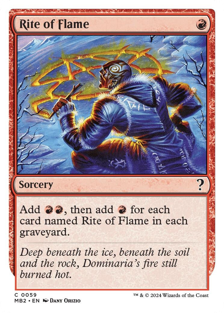 Rite of Flame (White Border) (59) (Mystery Booster 2)