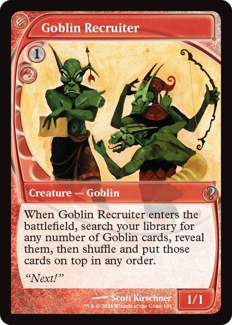Goblin Recruiter (Future Sight) (193) (Mystery Booster 2)