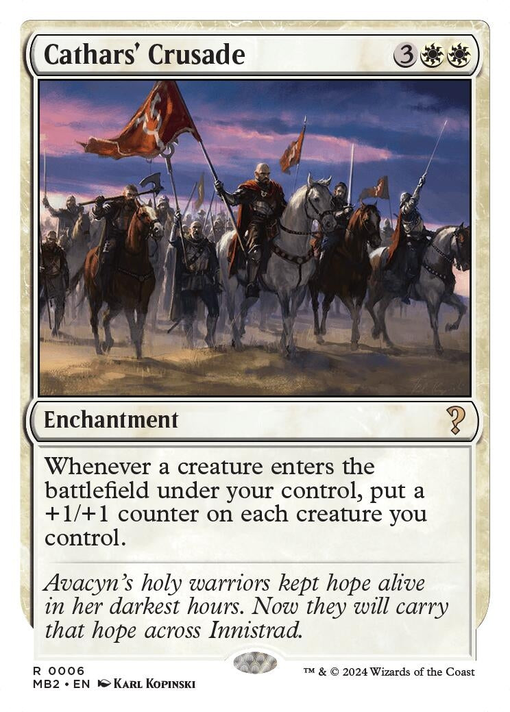 Cathars' Crusade (White Border) (6) (Mystery Booster 2)