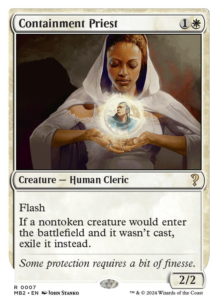 Containment Priest (White Border) (7) (Mystery Booster 2)
