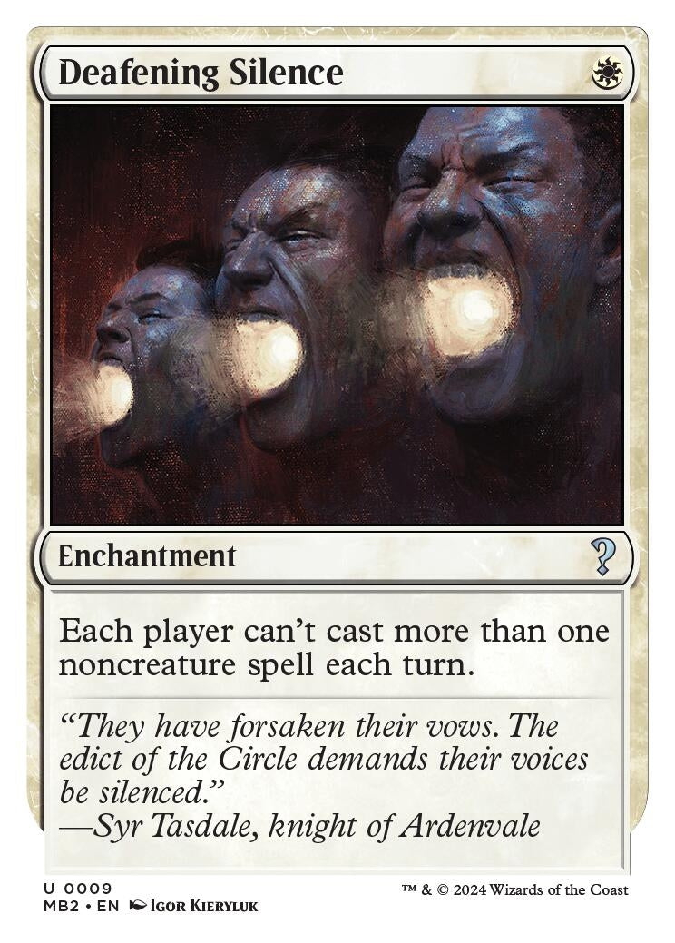 Deafening Silence (White Border) (9) (Mystery Booster 2)