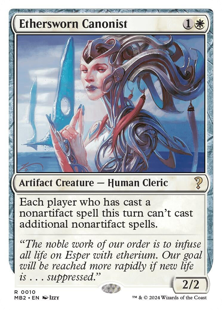 Ethersworn Canonist (White Border) (10) (Mystery Booster 2)