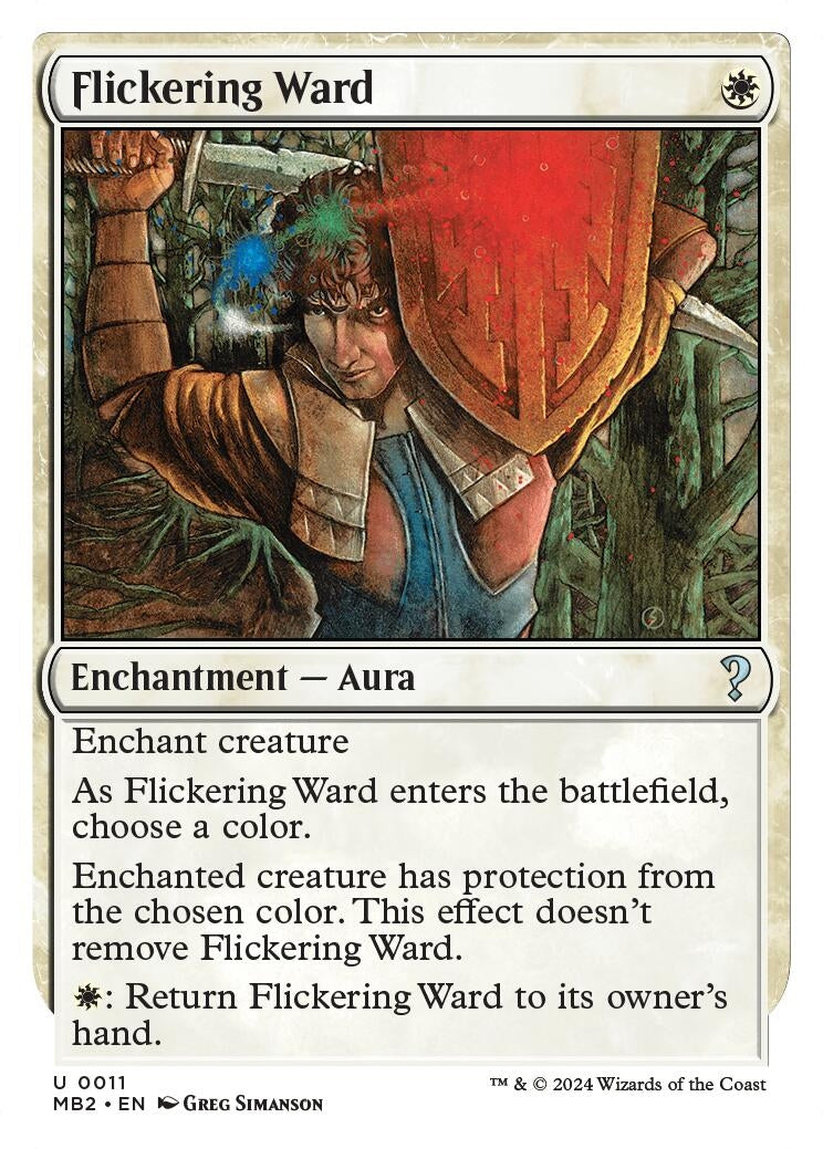 Flickering Ward (White Border) (11) (Mystery Booster 2)