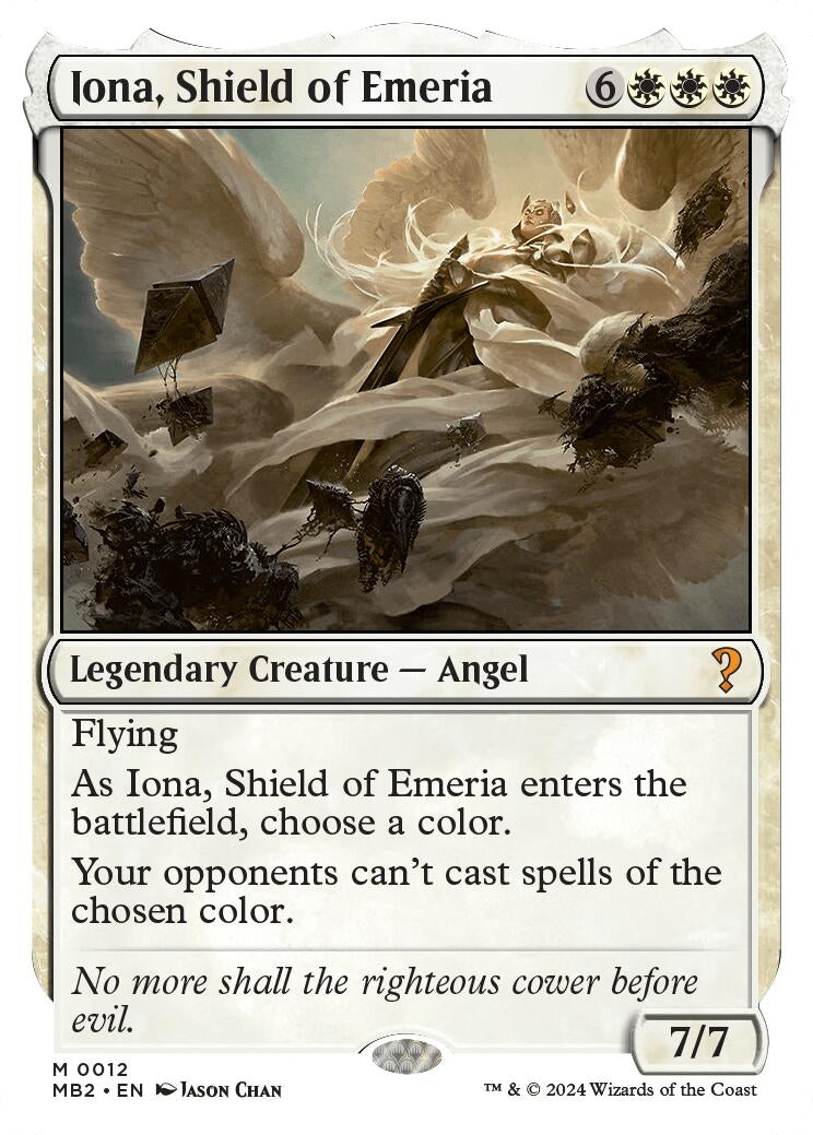 Iona, Shield of Emeria (White Border) (12) (Mystery Booster 2)