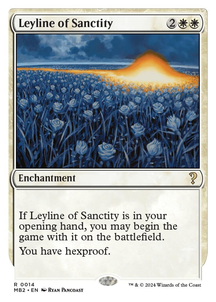 Leyline of Sanctity (White Border) (14) (Mystery Booster 2)