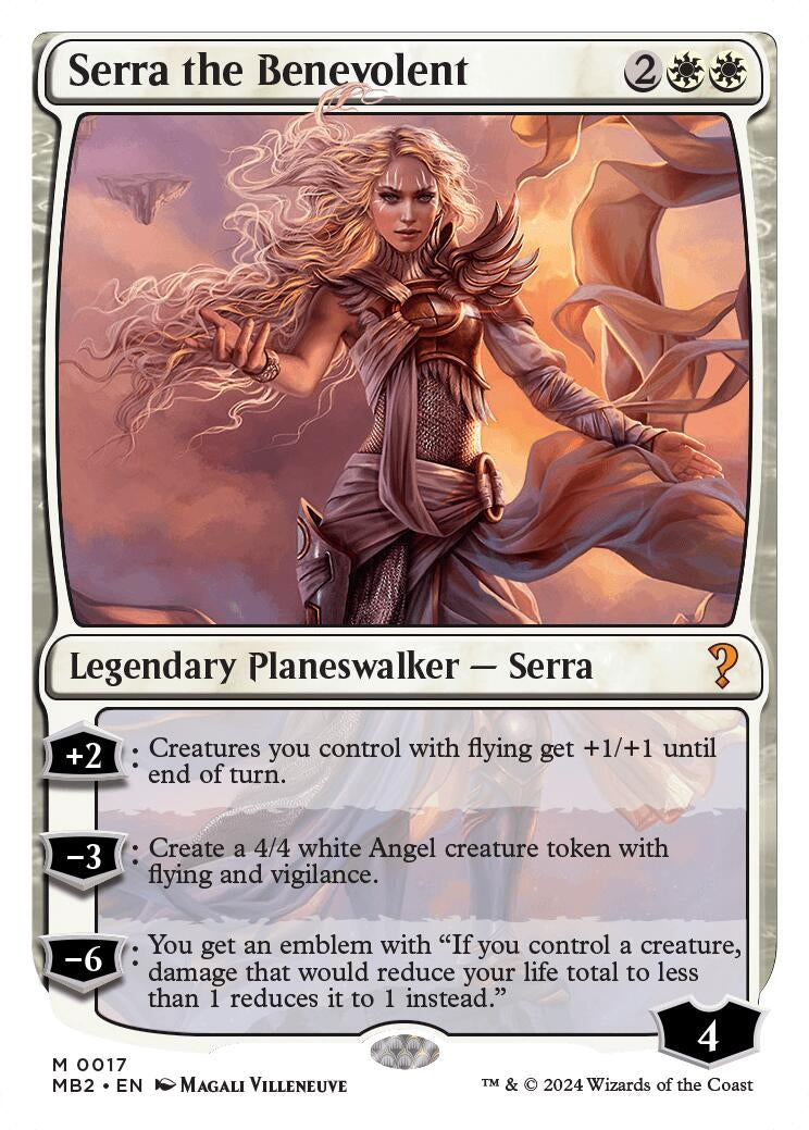Serra the Benevolent (White Border) (17) (Mystery Booster 2)