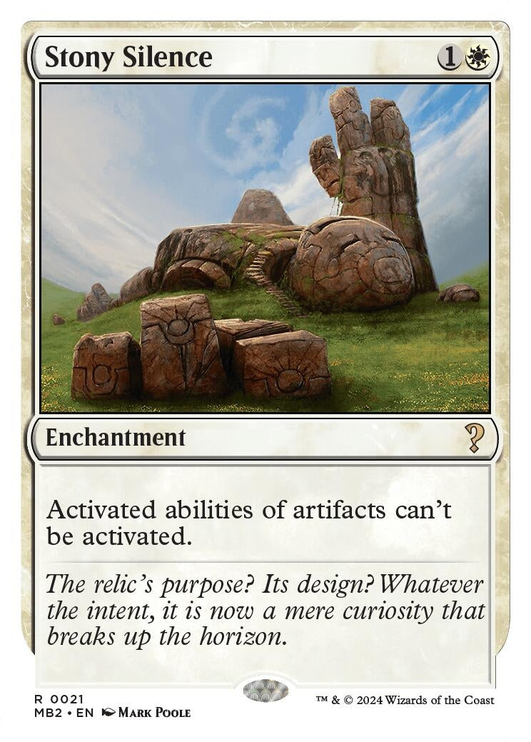 Stony Silence (White Border) (21) (Mystery Booster 2)