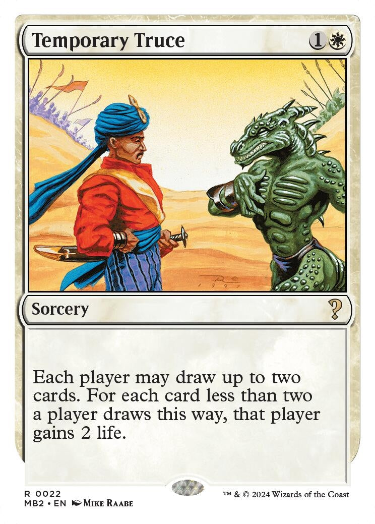 Temporary Truce (White Border) (22) (Mystery Booster 2)