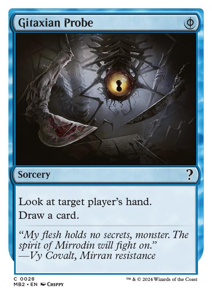 Gitaxian Probe (White Border) (28) (Mystery Booster 2)