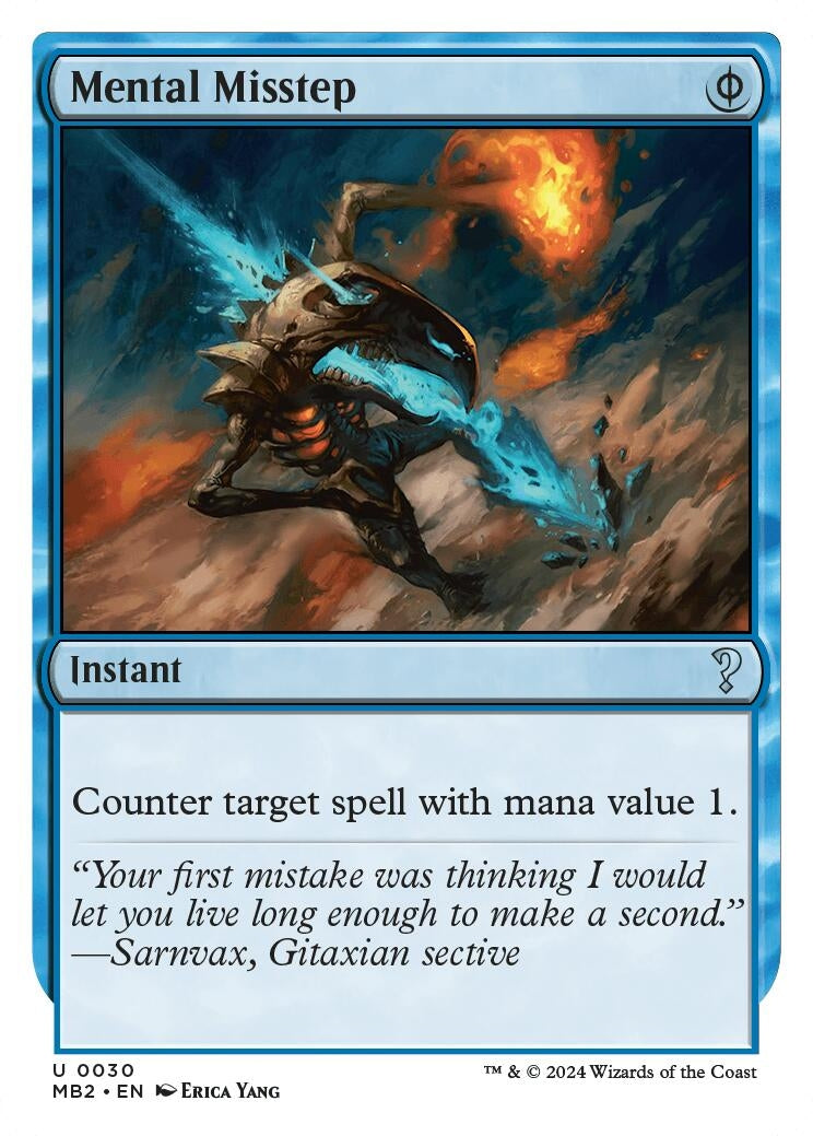 Mental Misstep (White Border) (30) (Mystery Booster 2)