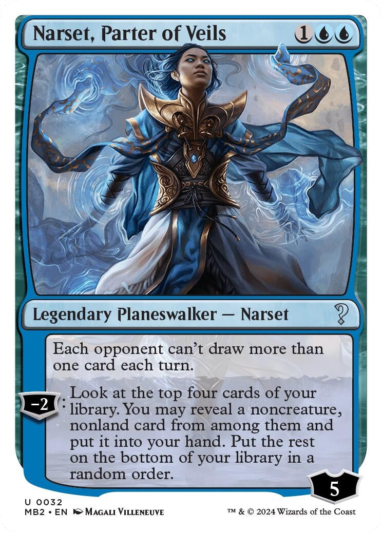 Narset, Parter of Veils (White Border) (32) (Mystery Booster 2)