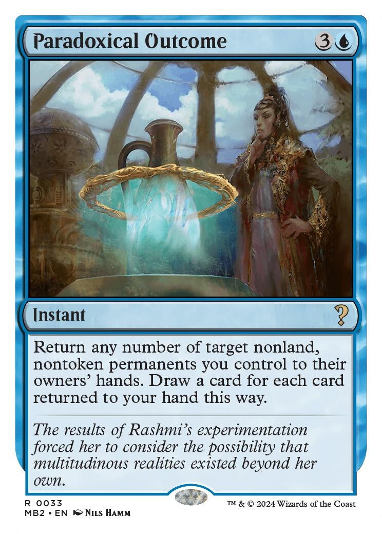 Paradoxical Outcome (White Border) (33) (Mystery Booster 2)