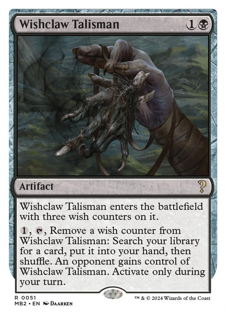 Wishclaw Talisman (White Border) (51) (Mystery Booster 2) (MB2)