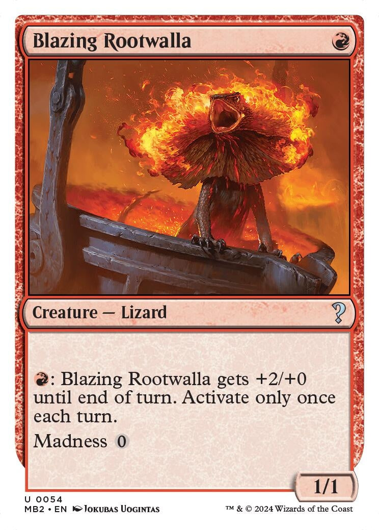 Blazing Rootwalla (White Border) (54) (Mystery Booster 2)