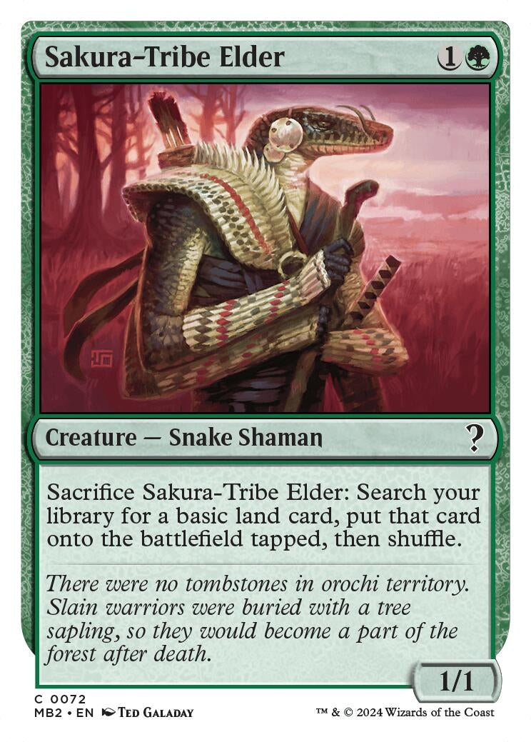 Sakura-Tribe Elder (White Border) (72) (Mystery Booster 2)