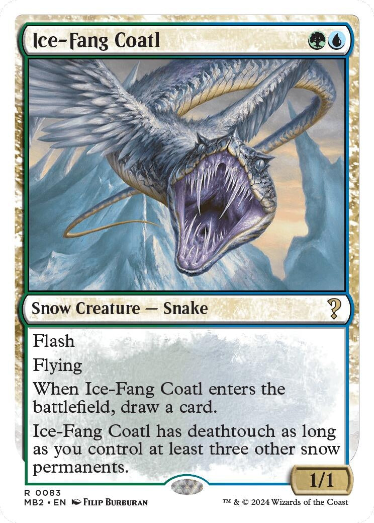 Ice-Fang Coatl (White Border) (83) (Mystery Booster 2)