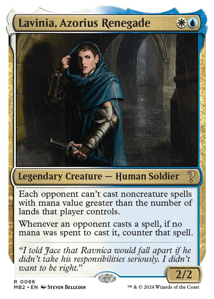 Lavinia, Azorius Renegade (White Border) (86) (Mystery Booster 2)