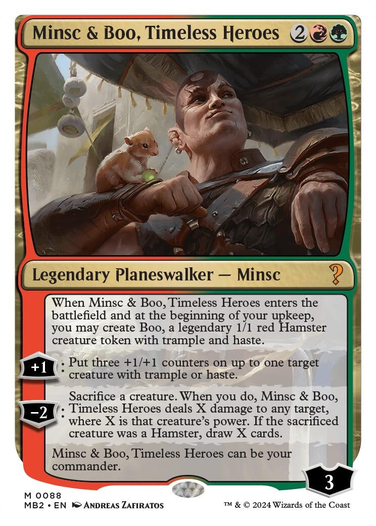 Minsc & Boo, Timeless Heroes (White Border) (88) (Mystery Booster 2)