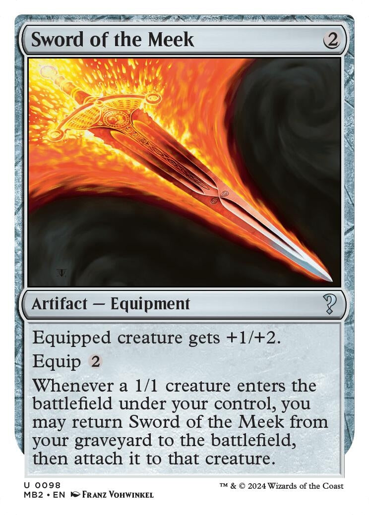 Sword of the Meek (White Border) (98) (Mystery Booster 2)