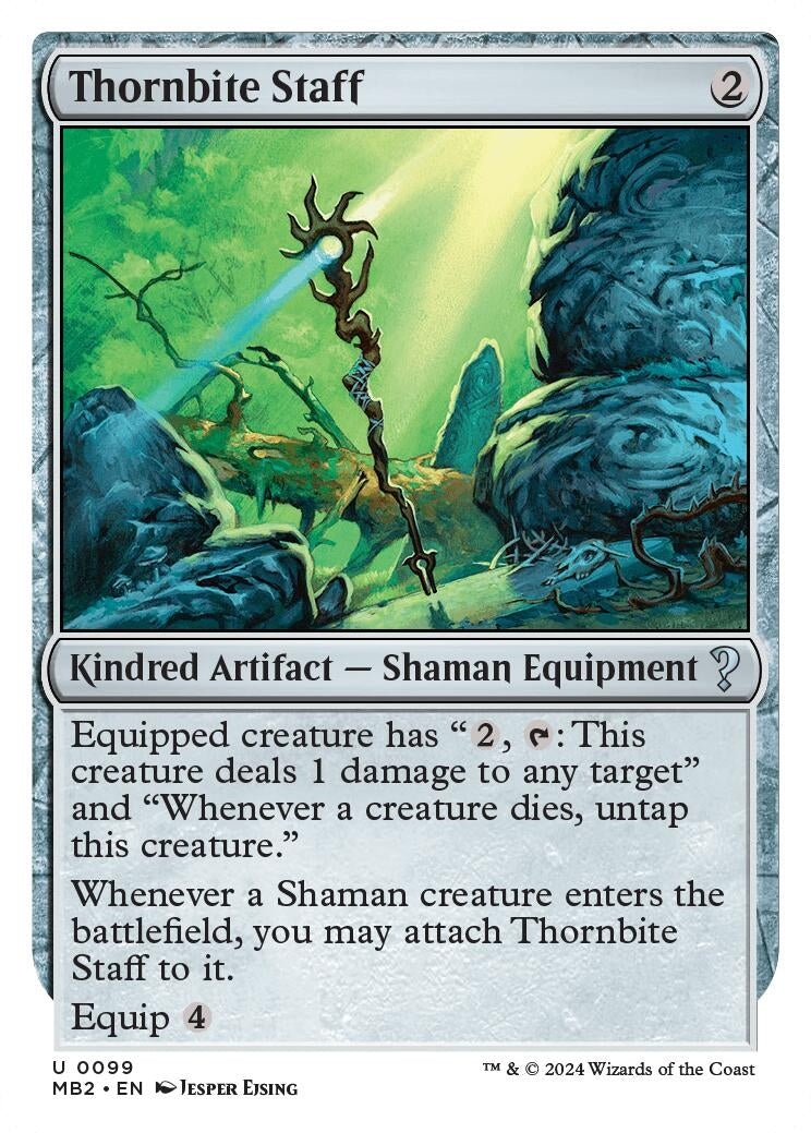 Thornbite Staff (White Border) (99) (Mystery Booster 2)