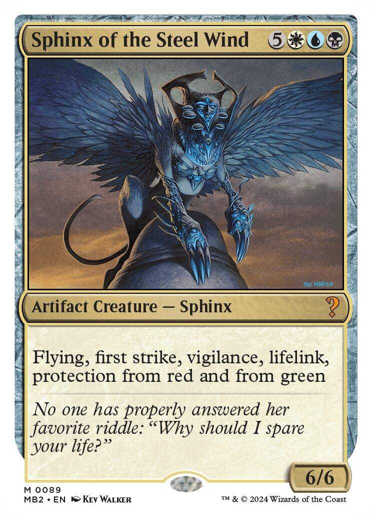 Sphinx of the Steel Wind (White Border) (89) (Mystery Booster 2)