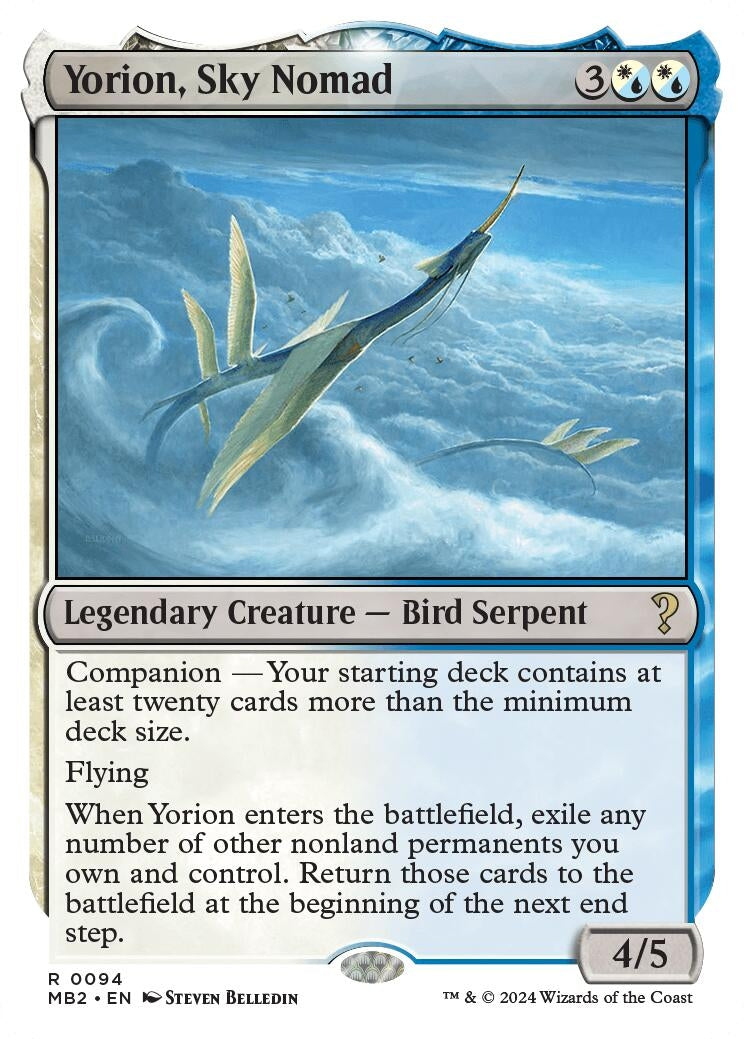 Yorion, Sky Nomad (White Border) (94) (Mystery Booster 2)