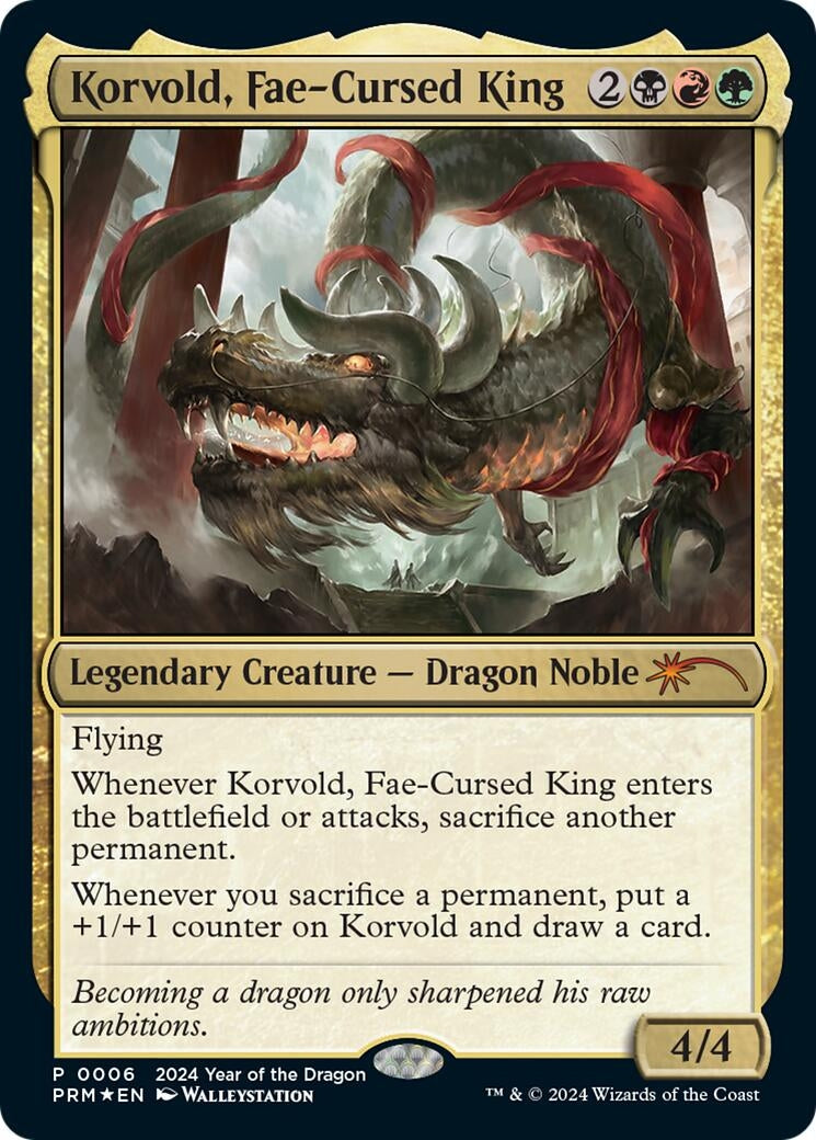 Korvold, Fae-Cursed King (Year of the Dragon 2024) (6) (Standard Showdown Promos)