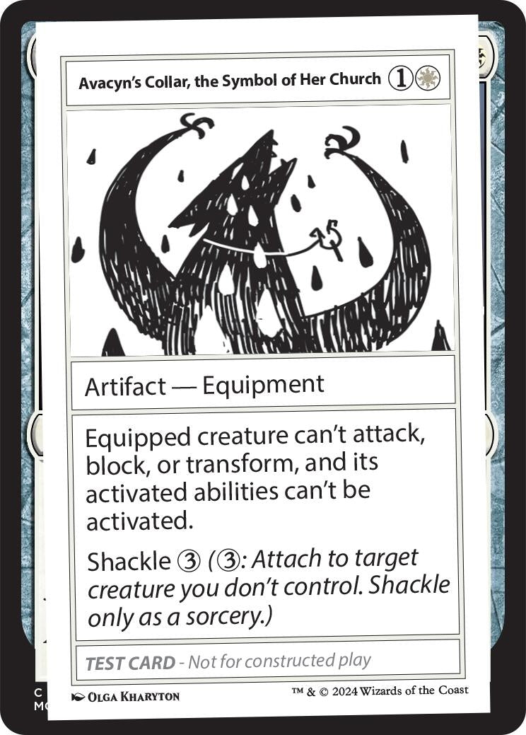 Avacyn's Collar, the Symbol of Her Church (Mystery Booster 2 Playtest Cards)