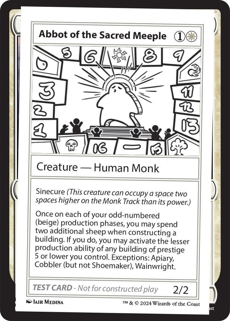 Abbot of the Sacred Meeple (Mystery Booster 2 Playtest Cards)