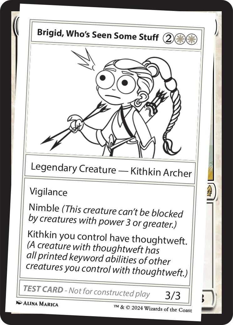 Brigid, Who's Seen Some Stuff (Mystery Booster 2 Playtest Cards)