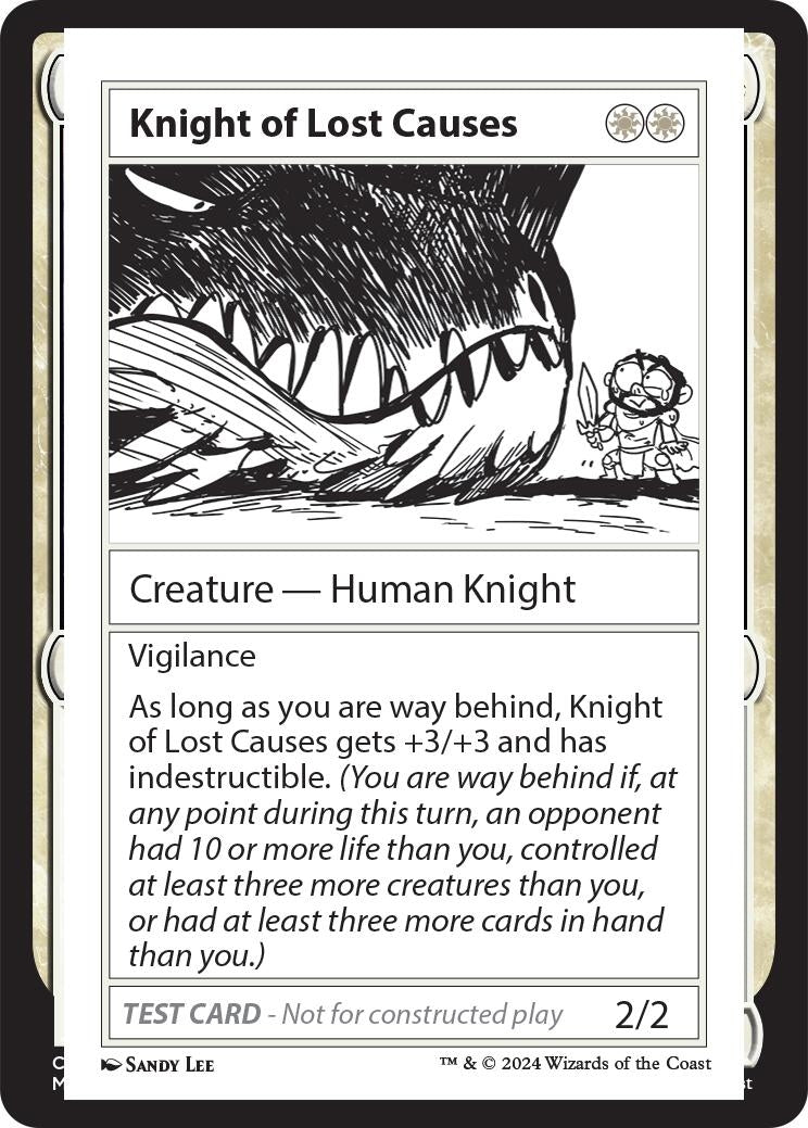 Knight of Lost Causes (Mystery Booster 2 Playtest Cards)