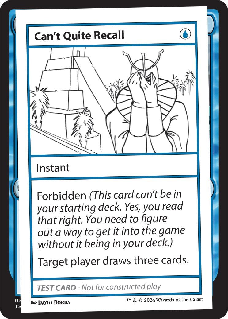Can't Quite Recall (Mystery Booster 2 Playtest Cards)