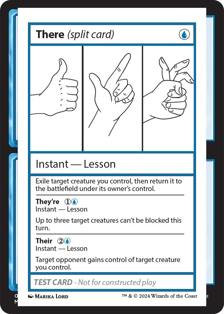 There (split card) (Mystery Booster 2 Playtest Cards)