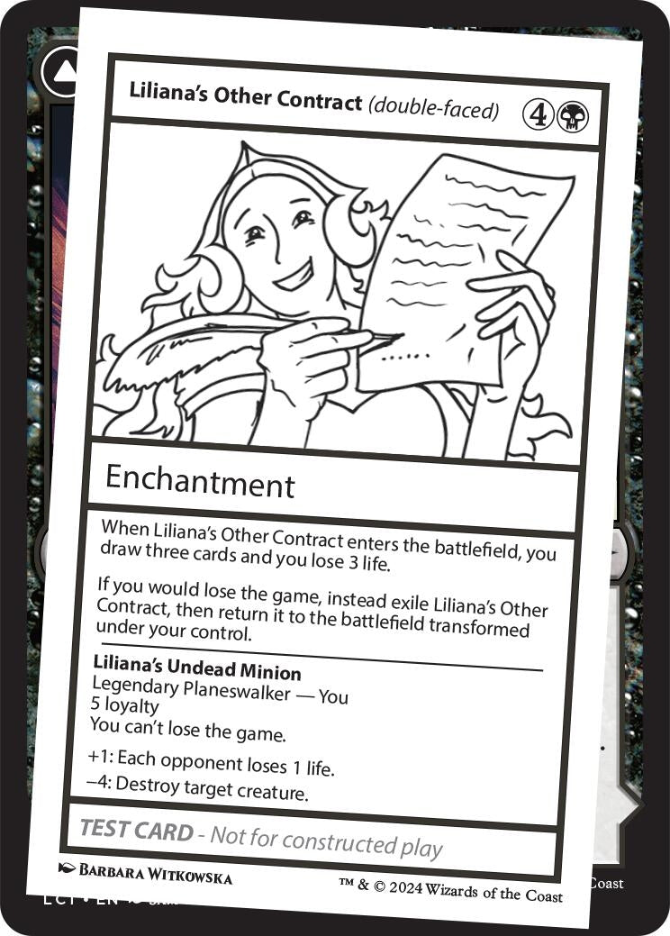 Liliana's Other Contract (double-faced) (Mystery Booster 2 Playtest Cards)