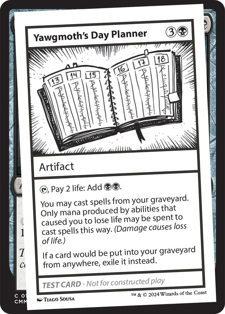 Yawgmoth's Day Planner (Mystery Booster 2 Playtest Cards)