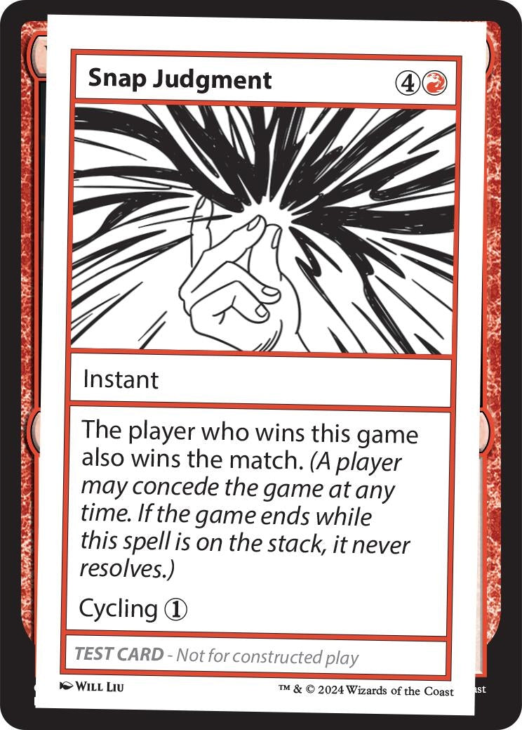Snap Judgment (Mystery Booster 2 Playtest Cards)
