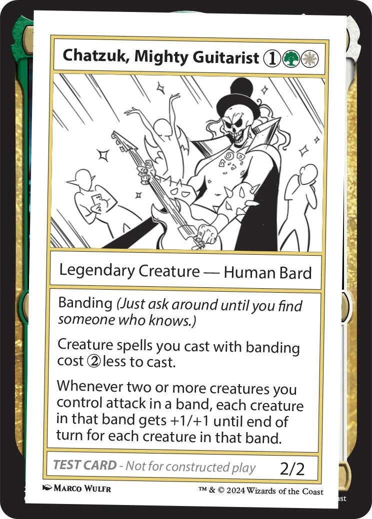 Chatzuk, Mighty Guitarist (Mystery Booster 2 Playtest Cards)