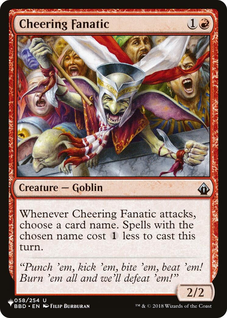 Cheering Fanatic (058/254) (The List Reprints)