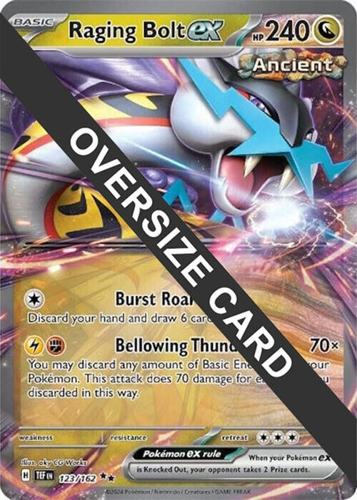 Image for Raging Bolt ex (123/162) (Jumbo Cards) - Pokemon