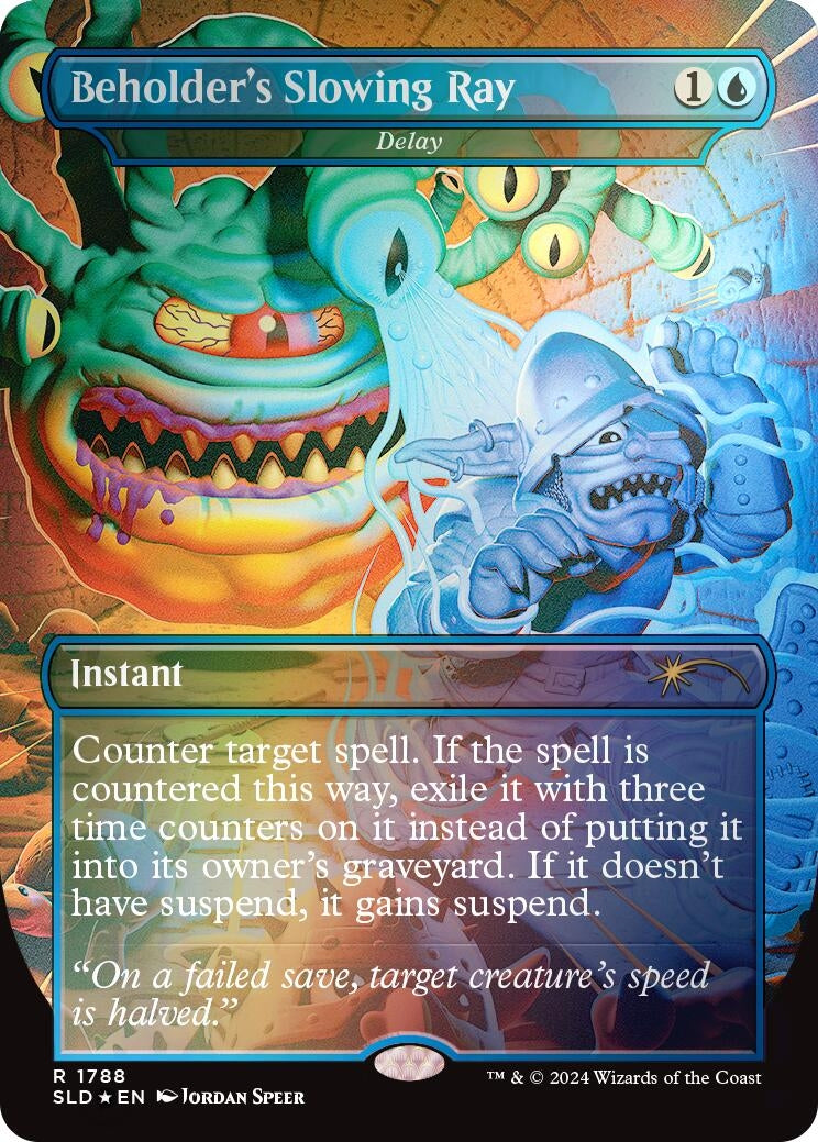 Beholder's Slowing Ray - Delay (Rainbow Foil) (1788) (Secret Lair Drop Series)