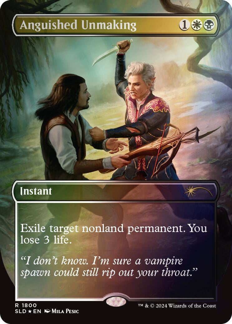 Anguished Unmaking (1800) (Rainbow Foil) (1800) (Secret Lair Drop Series)