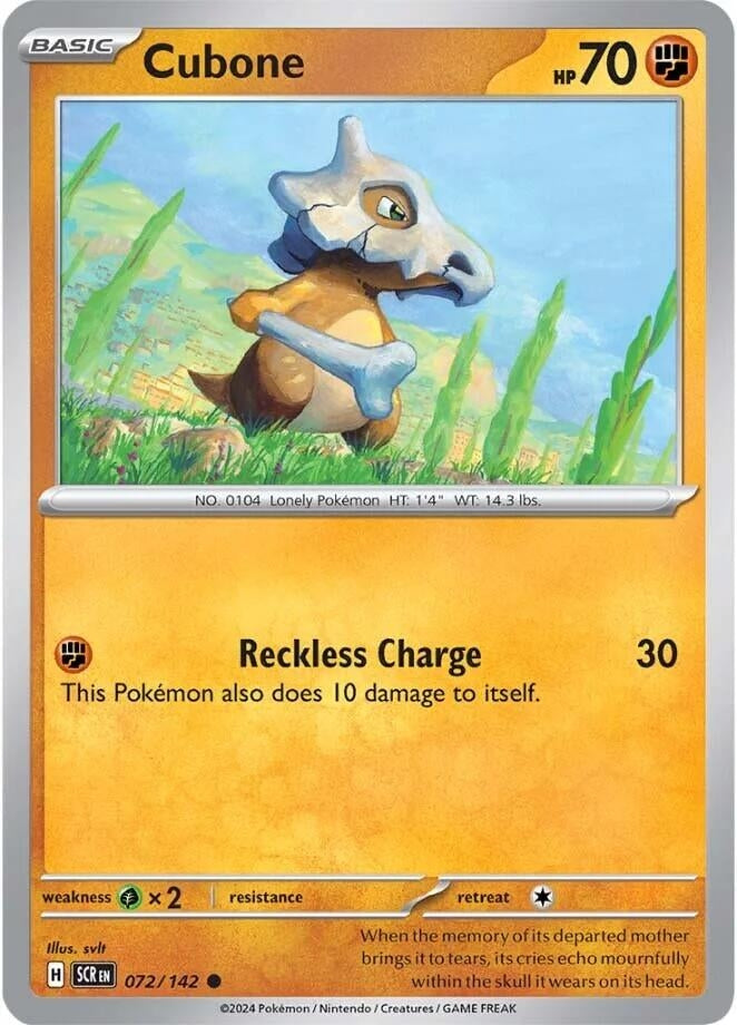 Image for Cubone (072/142) (SV07: Stellar Crown) - Pokemon