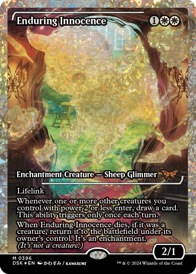 Enduring Innocence (Showcase) (Fracture Foil) (396) (Duskmourn: House of Horror)