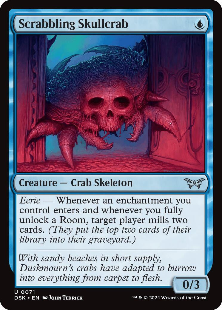 Scrabbling Skullcrab (71) (Duskmourn: House of Horror)