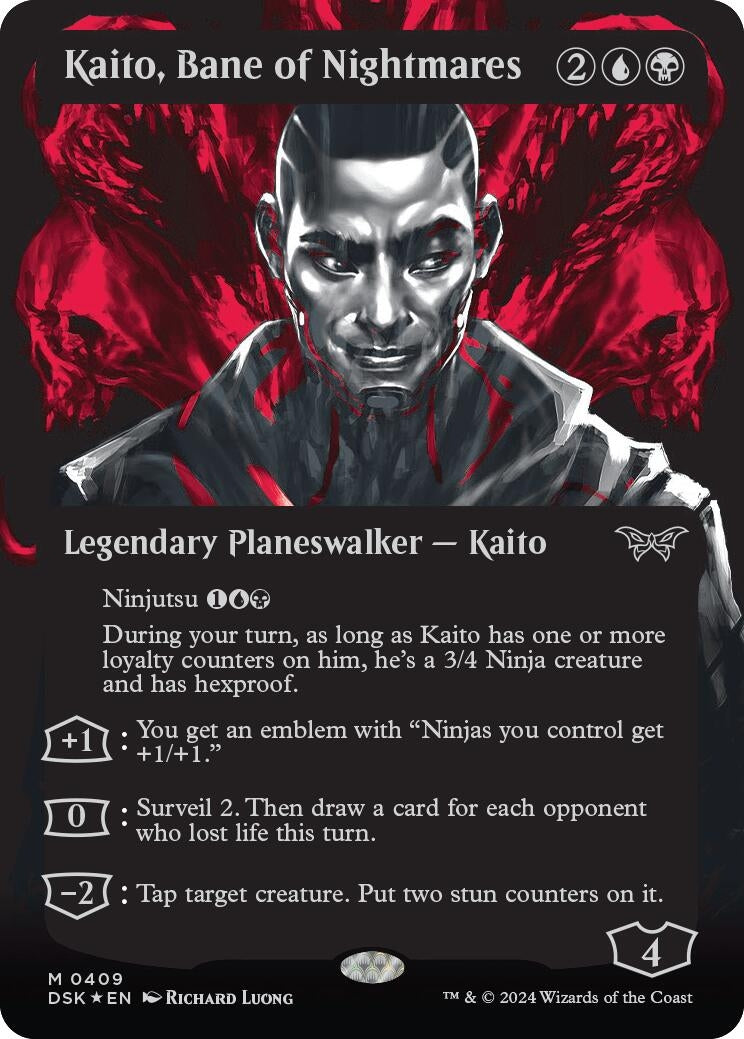 Kaito, Bane of Nightmares (Showcase) (Textured Foil) (409) (Duskmourn: House of Horror)